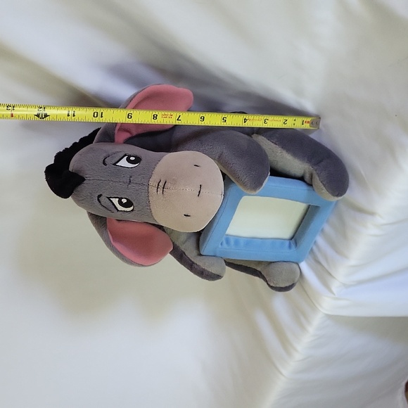 Disney Store Eeyore Plush Holding photo frame Detachable Tail 11" - Picture 3 of 16